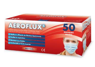 Masque médical jetable anti-projections AEROFLUX®