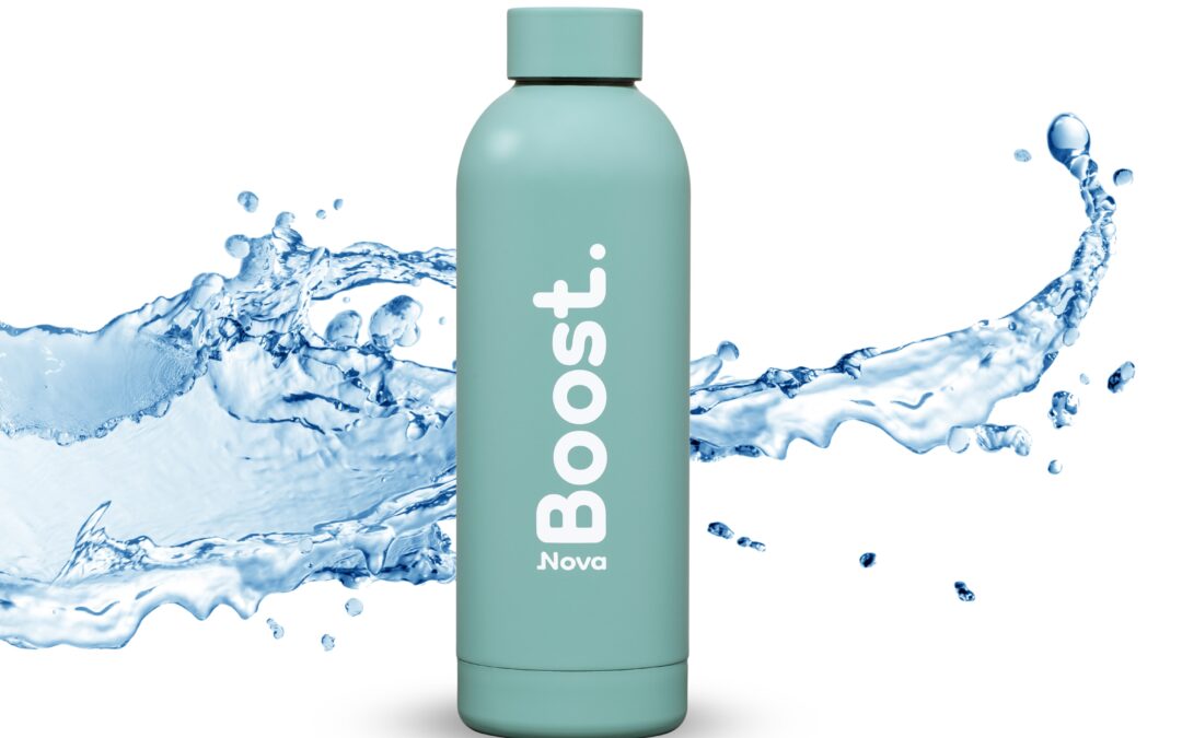 Novaboost® – Gourde thermos Vert Celadon Mat INOX 500 ml