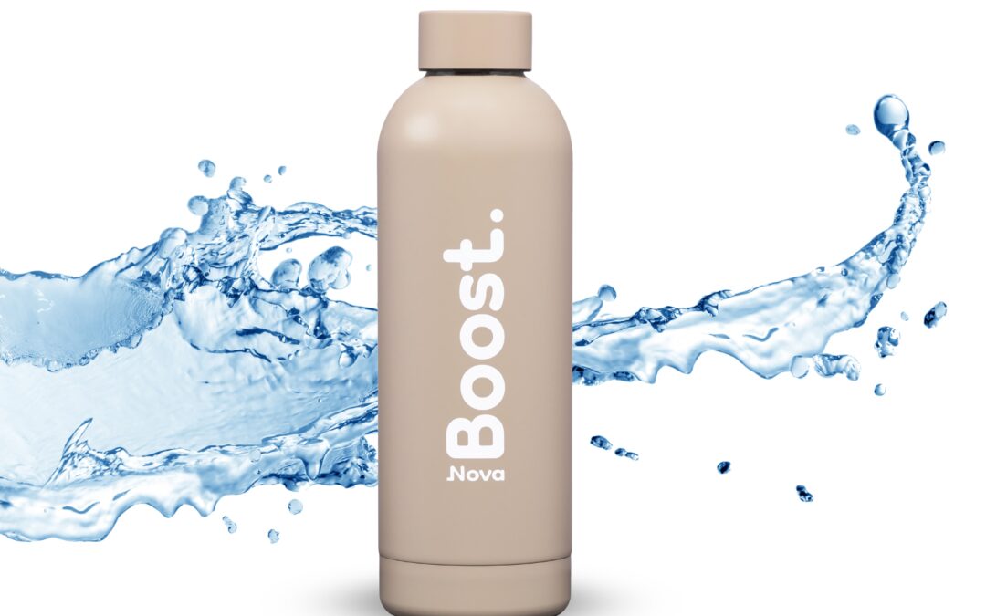 Novaboost®– Gourde thermos Beige Mat INOX 500 ml