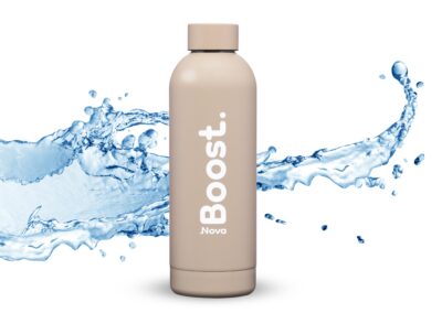 Novaboost®– Gourde thermos Beige Mat INOX 500 ml