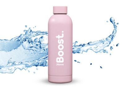 Novaboost®– Gourde thermos Rose Dragée INOX 500 ml