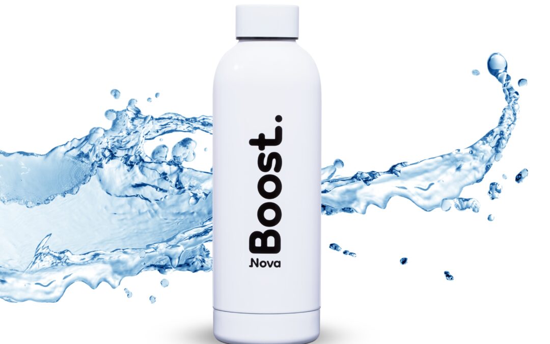 Novaboost®– Gourde thermos Blanc Glossy INOX 500 ml